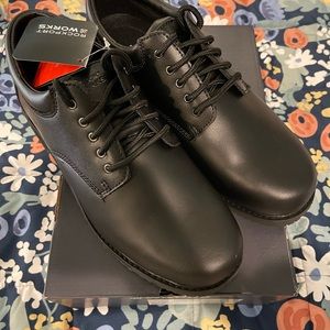 Rockport Works Men’s Dress Style Slip Resistant Soft Toe Work Shoe